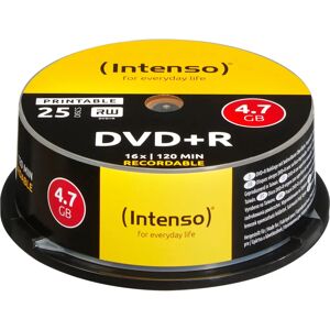 Intenso 4,7GB 16x Nyomtatható DVD+R - 25 db Intenso 4,7GB 16x Nyomtatható DVD+R - 25 db