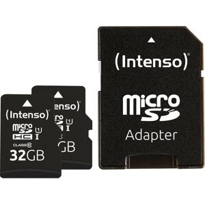 Intenso Double Pack MicroSDHC 32GB UHS-I Premium - Memory Card Adapter Intenso Double Pack MicroSDHC 32GB UHS-I Premium - Memory Card Adapter