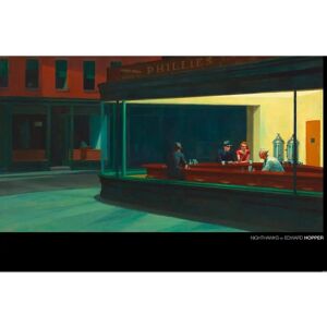 Pôster Edward Hopper Nighthawks - Paisagem 61x91,5cm Pôster Edward Hopper Nighthawks - Paisagem 61x91,5cm