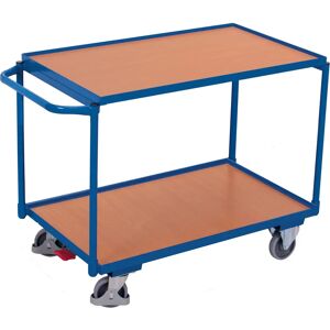 Variofit Schwerer Tischwagen mit 2 Ladeflächen Blau - Transportwagen Variofit Schwerer Tischwagen mit 2 Ladeflächen Blau - Transportwagen