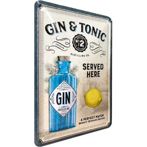 Nostalgic-Art - 10324 - Tin - Gin & Tonic Served Here - Postkort Nostalgic-Art - 10324 - Tin - Gin & Tonic Served Here - Postkort