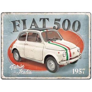 Nostalgic-Art Grote Fiat 500 Bord - 30x40cm - Bord Nostalgic-Art Grote Fiat 500 Bord - 30x40cm - Bord