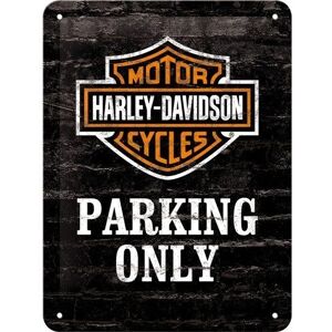 Harley-Davidson - Parking Only - 15x20 cm - Metall - Plaque Harley-Davidson - Parking Only - 15x20 cm - Metall - Plaque