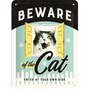 Nostalgic-Art - Beware of the Cat - multicolor - 15x20 cm Nostalgic-Art - Beware of the Cat - multicolor - 15x20 cm