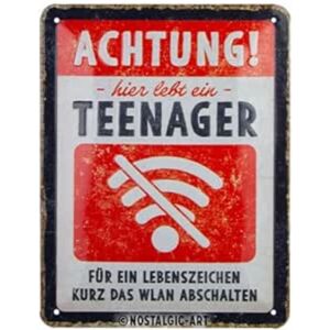 Nostalgic Art Röd Vit Metall Inomhusskylt - Dekorativ Skylt Nostalgic Art Röd Vit Metall Inomhusskylt - Dekorativ Skylt