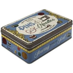 Nostalgic Art Agujas y Alfileres Caja Rectangular - Lata de Almacenamiento - Diseño Vintage Nostalgic Art Agujas y Alfileres Caja Rectangular - Lata de Almacenamiento - Diseño Vintage