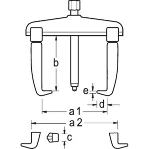 Gedore 1.07/1A-E - Schnellspann-Abzieher - Industriequalität Gedore 1.07/1A-E - Schnellspann-Abzieher - Industriequalität