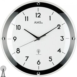 Horloge Murale AMS F5906 - Radio-Contrôlée, Blanc, Moderne - Publicité Horloge Murale AMS F5906 - Radio-Contrôlée, Blanc, Moderne - Publicité
