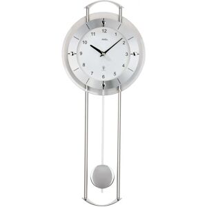 AMS F5254 Silber Funk-Pendelwanduhr - Wanduhr AMS F5254 Silber Funk-Pendelwanduhr - Wanduhr