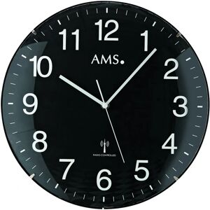 Horloge Murale Quartz Noire AMS F5959 - Horloges Murales - Publicité Horloge Murale Quartz Noire AMS F5959 - Horloges Murales - Publicité