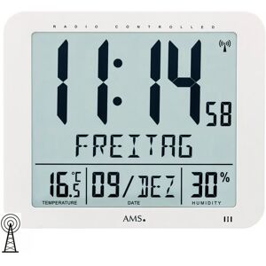Horloge Murale Numérique Blanche AMS F5886 - Horloge - Publicité Horloge Murale Numérique Blanche AMS F5886 - Horloge - Publicité