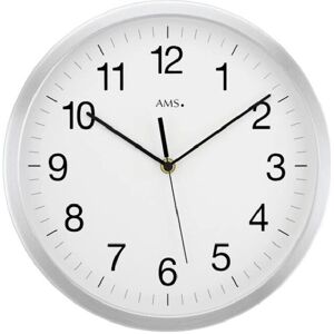 Horloge Murale Radio-Contrôlée AMS F5541 - Quartz, Argent, 30cm - Publicité Horloge Murale Radio-Contrôlée AMS F5541 - Quartz, Argent, 30cm - Publicité