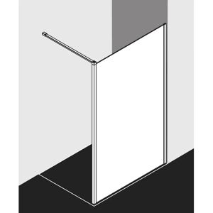 Kermi Walk-In XD Wand Zwart Soft - Douchecabine Kermi Walk-In XD Wand Zwart Soft - Douchecabine