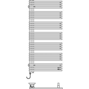 Badkamerradiator Kermi Diveo-E - Wit - Elektrisch - 132x60x600mm Badkamerradiator Kermi Diveo-E - Wit - Elektrisch - 132x60x600mm