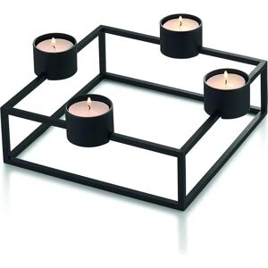 Support pour bougies CUBO de Philippi - 20x20cm - Noir - Publicité Support pour bougies CUBO de Philippi - 20x20cm - Noir - Publicité