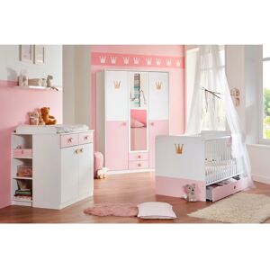 WIMEX Cindy2 Babybett - Verstellbarer Lattenrost, 70x140cm, Rosa & Weiß WIMEX Cindy2 Babybett - Verstellbarer Lattenrost, 70x140cm, Rosa & Weiß