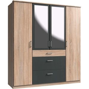 Wimex Klick Kleiderschrank - Moderner Holz 4-türiger Schrank mit Spiegeln Wimex Klick Kleiderschrank - Moderner Holz 4-türiger Schrank mit Spiegeln