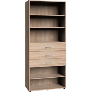 Wimex Multiraumkonzept Regal - 80cm, Eiche sägerau, 3 Schubladen, modern Wimex Multiraumkonzept Regal - 80cm, Eiche sägerau, 3 Schubladen, modern