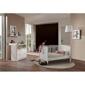 WIMEX Helsingborg Babymöbel-Set - Weiß, Höhenverstellbares Bett & Wickelkommode WIMEX Helsingborg Babymöbel-Set - Weiß, Höhenverstellbares Bett & Wickelkommode