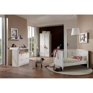 Wimex Helsingborg Babyzimmer-Set - Weiß - Baby, Gitterbett, Wickelkommode, Kleiderschrank Wimex Helsingborg Babyzimmer-Set - Weiß - Baby, Gitterbett, Wickelkommode, Kleiderschrank