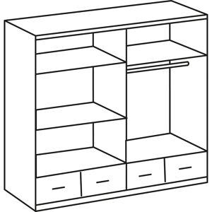 WIMEX Imago Kleiderschrank - 180x199x58cm - Braun WIMEX Imago Kleiderschrank - 180x199x58cm - Braun