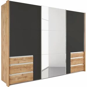 WIMEX Moderner Grauer Kleiderschrank mit Spiegel - Schrank WIMEX Moderner Grauer Kleiderschrank mit Spiegel - Schrank