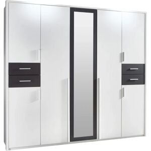 WIMEX Vegas Kleiderschrank - 7 Türen, Spiegel, Verstellbare Einlegeböden WIMEX Vegas Kleiderschrank - 7 Türen, Spiegel, Verstellbare Einlegeböden