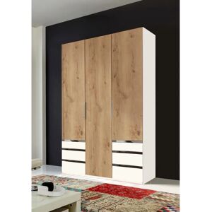 Wimex Level Kleiderschrank - Weiß/Plankeneiche, 3-türig, 216cm Wimex Level Kleiderschrank - Weiß/Plankeneiche, 3-türig, 216cm