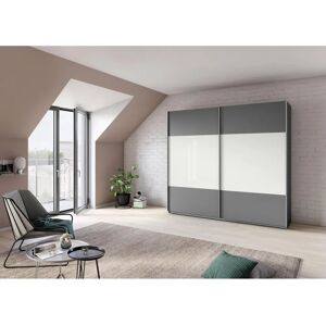 RAUCH Quadra Kleiderschrank - Glas-Elemente, 226x62x210cm, Grau RAUCH Quadra Kleiderschrank - Glas-Elemente, 226x62x210cm, Grau