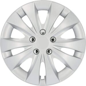 Cartrend Storm 7027 Jeu de couvre-roues argentés 14 pouces - Publicité Cartrend Storm 7027 Jeu de couvre-roues argentés 14 pouces - Publicité