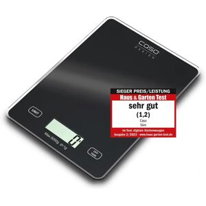 Caso Design Slim Kitchen Scale - Space-Saving, 5kg, Black Caso Design Slim Kitchen Scale - Space-Saving, 5kg, Black
