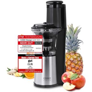 Caso Design SJW 500 - Edelstahl / Schwarz - Slow Juicer Caso Design SJW 500 - Edelstahl / Schwarz - Slow Juicer