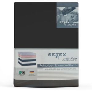 SETEX Feinbiber Fitted Sheet - 180x200 cm - Black SETEX Feinbiber Fitted Sheet - 180x200 cm - Black