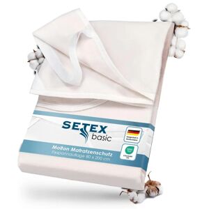 SETEX Wasserdichte Baumwoll-Matratzenauflage - 80x200 cm - Matratzenschutz SETEX Wasserdichte Baumwoll-Matratzenauflage - 80x200 cm - Matratzenschutz