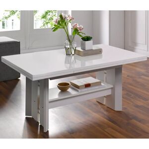 HELA Tische 110x50cm Weiß Höhenverstellbarer Ausziehbarer Couchtisch HELA Tische 110x50cm Weiß Höhenverstellbarer Ausziehbarer Couchtisch
