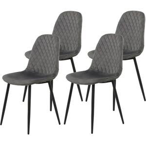 Hela MIRA Esszimmerstuhl - 4 Stück, grau, 44x89x53cm Hela MIRA Esszimmerstuhl - 4 Stück, grau, 44x89x53cm