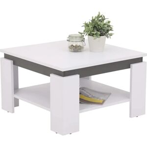 Hela TIM III Weiß/Anthrazit Quadratischer Couchtisch - Couchtisch Hela TIM III Weiß/Anthrazit Quadratischer Couchtisch - Couchtisch