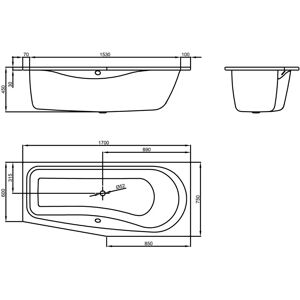 Bette Luna Raumsparbadewanne - Badewanne Bette Luna Raumsparbadewanne - Badewanne