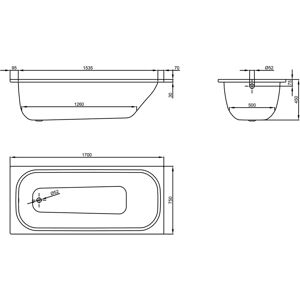 Bette Classic Rechteck-Badewanne 170x75cm Weiß - Badewanne Bette Classic Rechteck-Badewanne 170x75cm Weiß - Badewanne