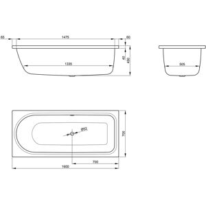 Bain Ocean Bette - Résistant aux chocs, rayures, blanc, 160x70cm - Publicité Bain Ocean Bette - Résistant aux chocs, rayures, blanc, 160x70cm - Publicité