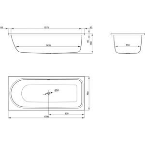 Bette Ocean Bañera Blanca - Resistente a impactos, 170x75cm Bette Ocean Bañera Blanca - Resistente a impactos, 170x75cm