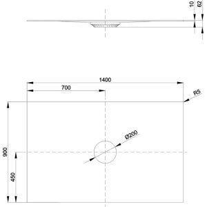 Bette Air Glasierte Duschwanne - Rechteck 1400×900 mm, Weiß, Antirutsch Bette Air Glasierte Duschwanne - Rechteck 1400×900 mm, Weiß, Antirutsch