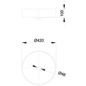 BetteLiv Glaswaschbecken, 420x420x100mm, Titan-Stahl - A243-000PW BetteLiv Glaswaschbecken, 420x420x100mm, Titan-Stahl - A243-000PW