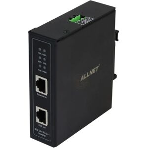 Injecteur PoE Allnet - Gigabit / 90W / DIN / Boîtier métallique - Industriel - Publicité Injecteur PoE Allnet - Gigabit / 90W / DIN / Boîtier métallique - Industriel - Publicité