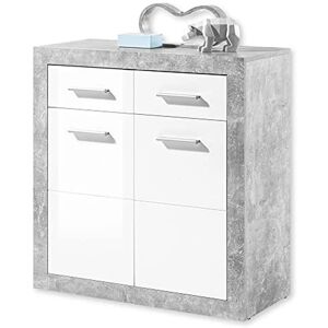HBZ Stone 2 Hochglanz Weiß Kommode - Sideboard HBZ Stone 2 Hochglanz Weiß Kommode - Sideboard