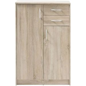 OPTIMUS Holzfarben Kommode - 2 Schubladen, 2 Türen, 5 Regale - Kommoden OPTIMUS Holzfarben Kommode - 2 Schubladen, 2 Türen, 5 Regale - Kommoden