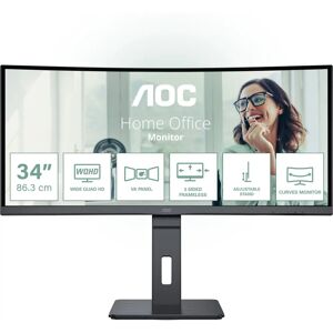 AOC 34 inch Curved Monitor - 3440x1440 UltraWide - 100Hz - Black AOC 34 inch Curved Monitor - 3440x1440 UltraWide - 100Hz - Black