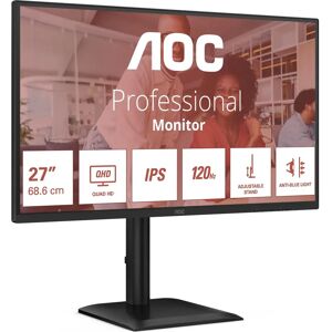 AOC Q27E4U 27" QHD IPS 120Hz Adjustable Monitor VESA USB AOC Q27E4U 27" QHD IPS 120Hz Adjustable Monitor VESA USB