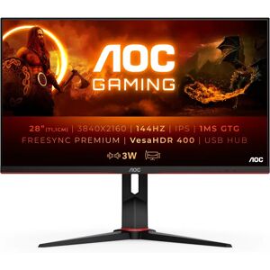 AOC U28G2XU/BK 28-inch 4K UHD Gaming Monitor - IPS, 144Hz, 1ms AOC U28G2XU/BK 28-inch 4K UHD Gaming Monitor - IPS, 144Hz, 1ms