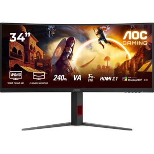 AOC CU34G4Z 34-inch Curved Gaming Monitor - WQHD, 240Hz, 1ms, VESA AOC CU34G4Z 34-inch Curved Gaming Monitor - WQHD, 240Hz, 1ms, VESA
